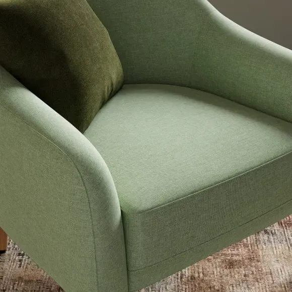 Tub Chair with Flatweave Upholstery - Sage