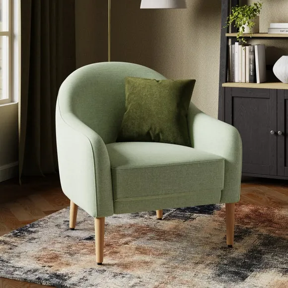 Tub Chair with Flatweave Upholstery - Sage image