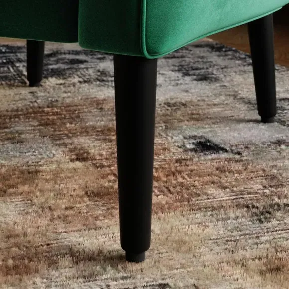 Tub Chair with Foam Seat - Bottle Green, Velvet