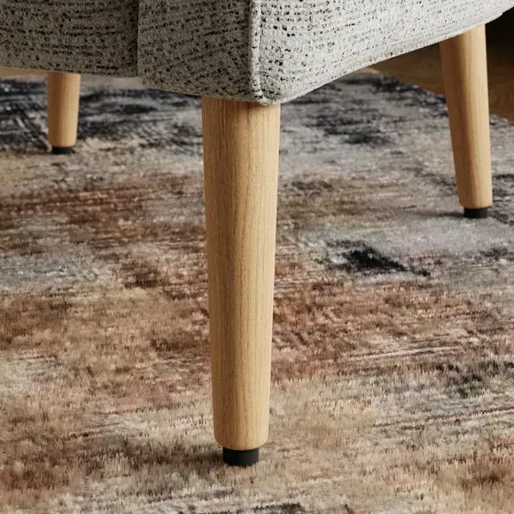 Tub Chair with Foam Seat - Monochrome, Boucle