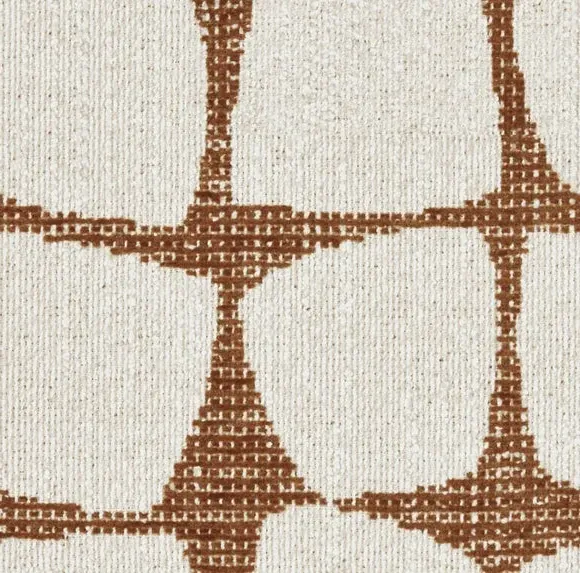 Tub Chair with Jacquard Print - Natural, Fabric