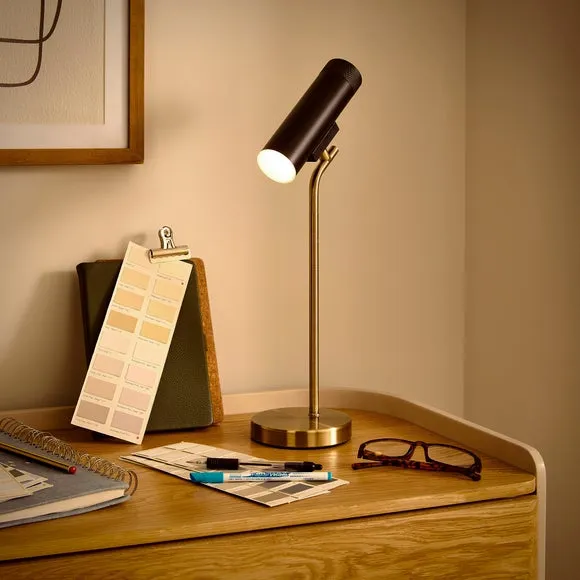 Tubular Touch Dimmable Table Lamp - Black