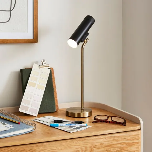 Tubular Touch Dimmable Table Lamp - Black image