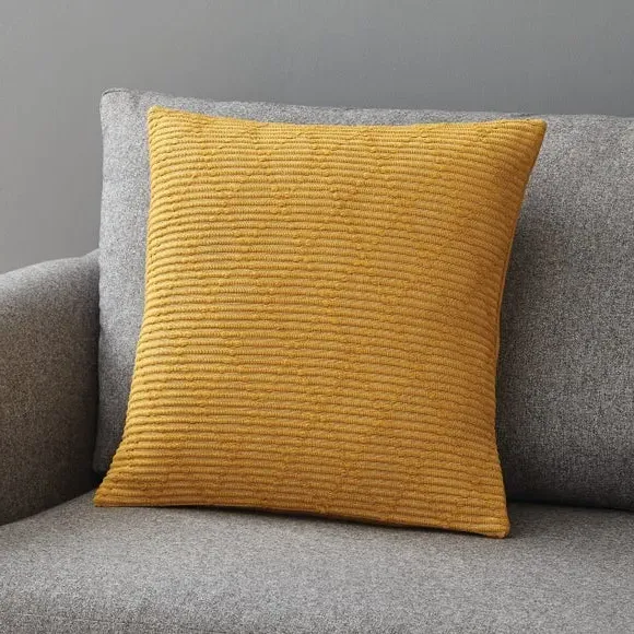 Tufted Diamond Cushion Cover - Ochre, Cotton