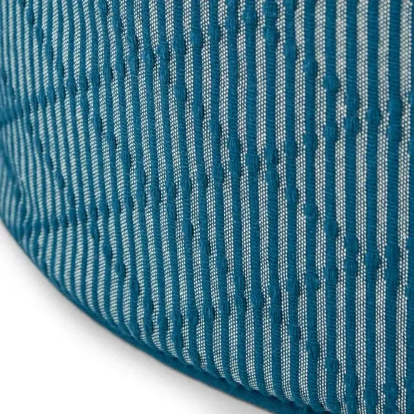 Tufted Diamond Pouffe - Navy, Cotton