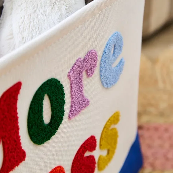 Tufted Storage Basket with Handles - Multicolor