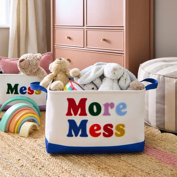 Tufted Storage Basket with Handles - Multicolor image
