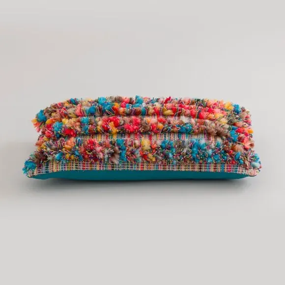 Tufted Stripe Cushion - Multicolor, Cotton