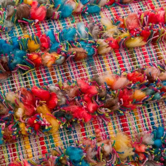 Tufted Stripe Cushion - Multicolor, Cotton