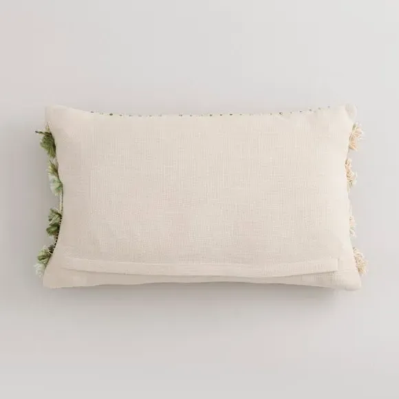 Tufted Stripe Cushion - Sage, Cotton