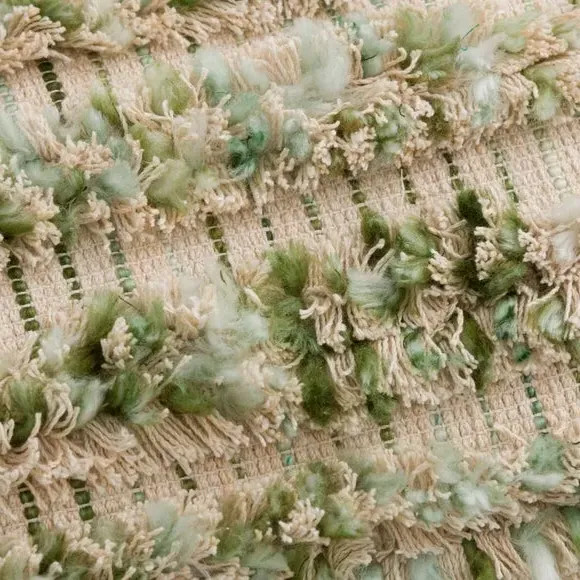 Tufted Stripe Cushion - Sage, Cotton