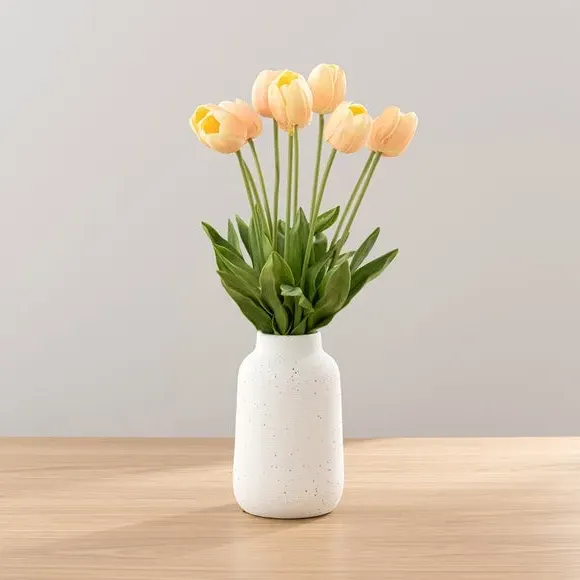 Tulip Bouquet Gift Set with Candle - Orange