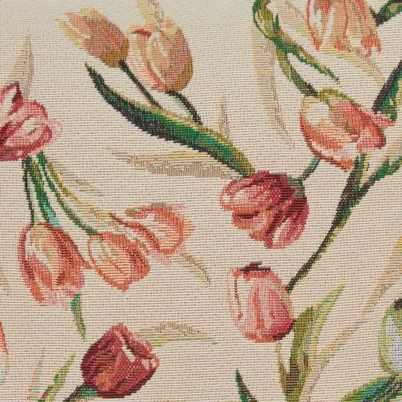 Tulip Cushion Cover with Zipper - Natural