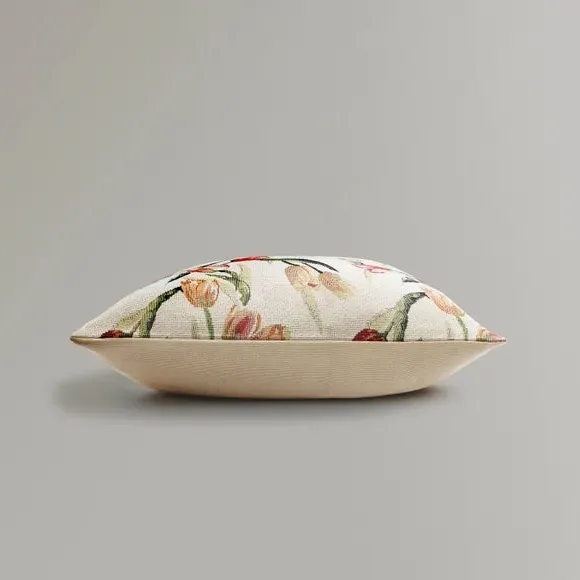 Tulip Cushion Cover with Zipper - Natural
