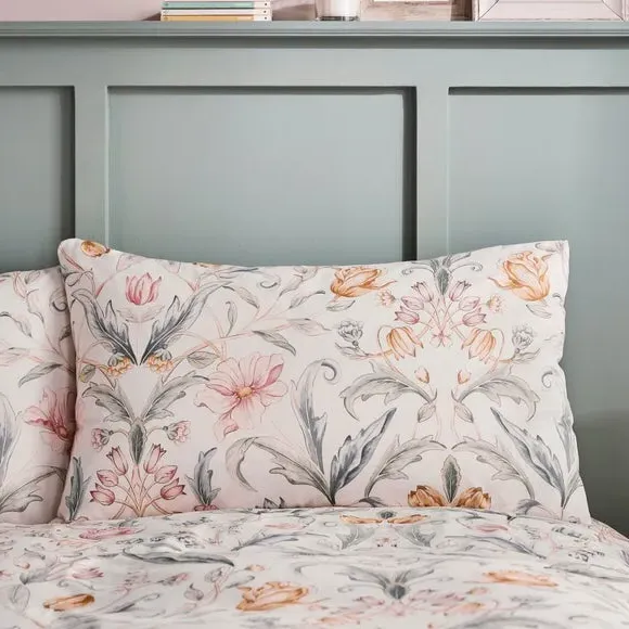 Tulip Floral Duvet Cover Set - Natural, Cotton