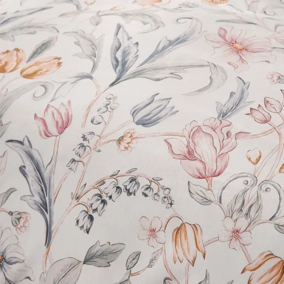 Tulip Floral Duvet Cover Set - Natural, Cotton