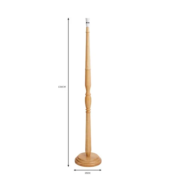 Turned Floor Lamp Base - Natural, Wood