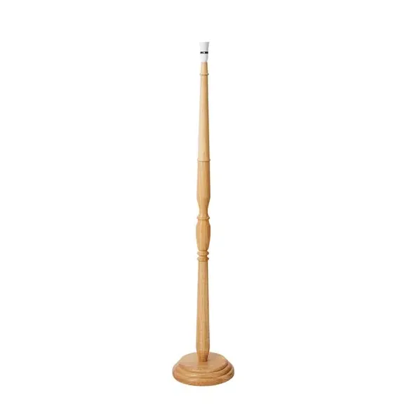 Turned Floor Lamp Base - Natural, Wood