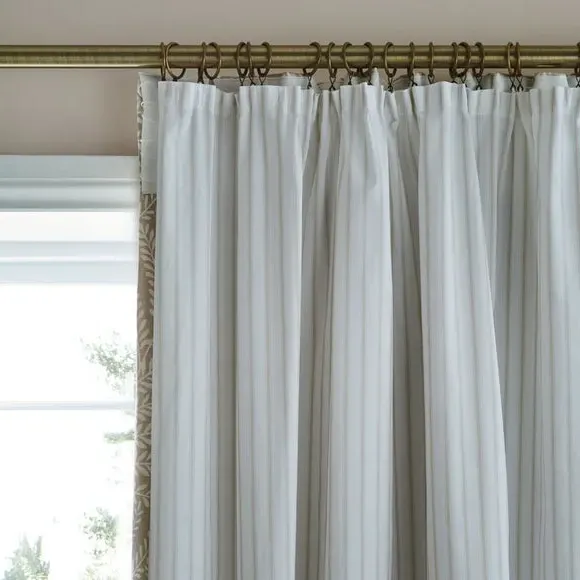 Twill Stripe Curtain Linings - Natural, Cotton