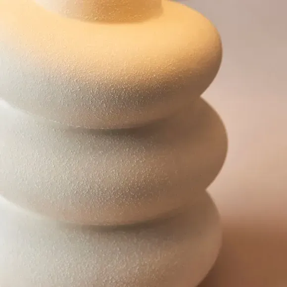 Twirl Table Lamp with Linen Shade - Off-White