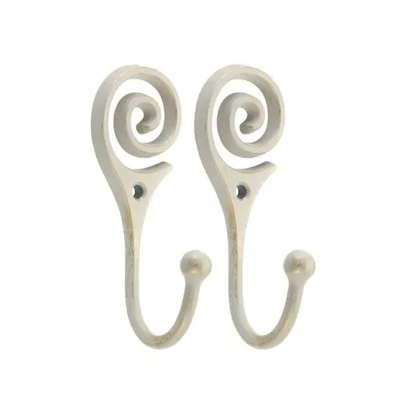 Twist Curtain Hooks - Cream, Metal image