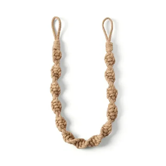 Twist Curtain Tieback - Jute, Macrame
