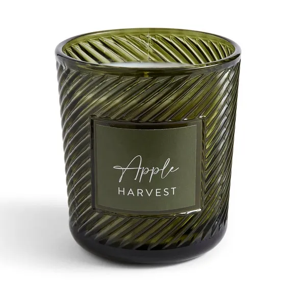 Twisted Glass Candle - Green, Glass