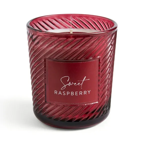 Twisted Glass Candle - Pink, Glass