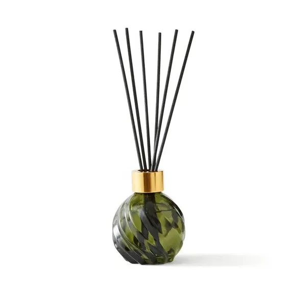 Twisted Glass Diffuser - Green, Glass