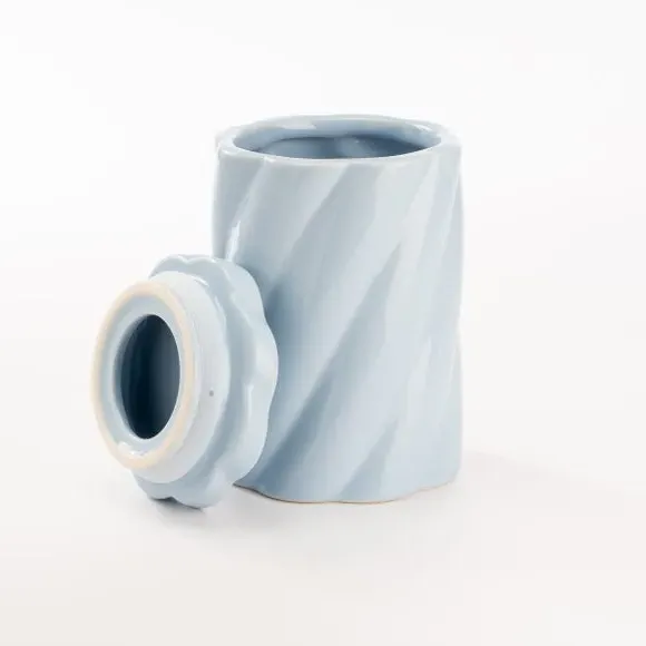 Twisted Kitchen Canister - Blue, Stoneware