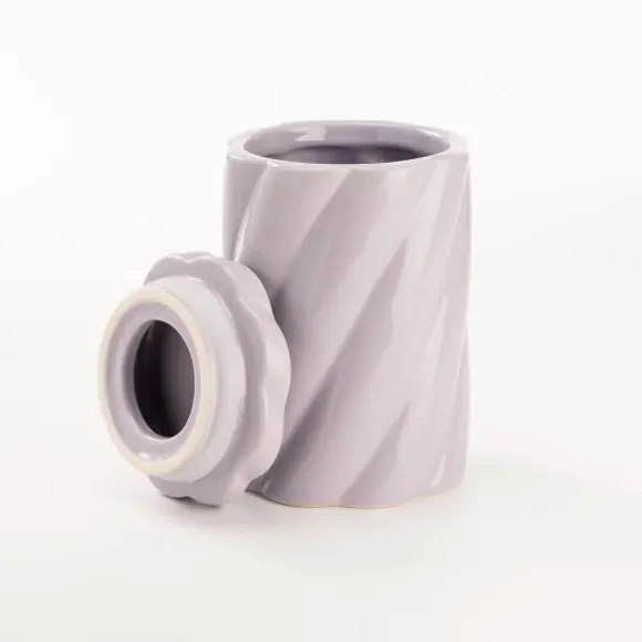 Twisted Kitchen Canister - Purple, Stoneware