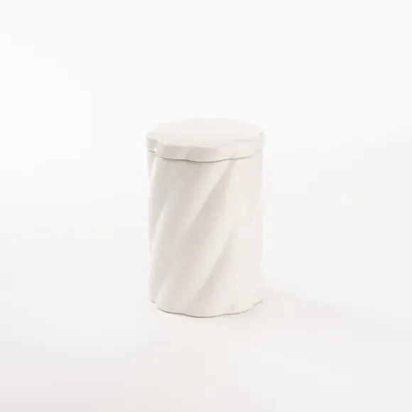 Twisted Kitchen Canister - White, Stoneware