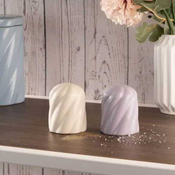 Twisted Salt and Pepper Set - Multicolor, Stoneware