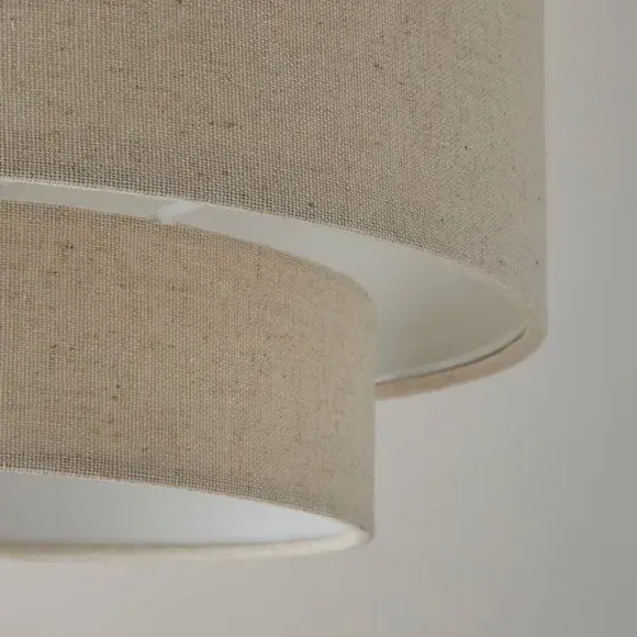 Two Tier Lamp Shade - Natural, Polycotton