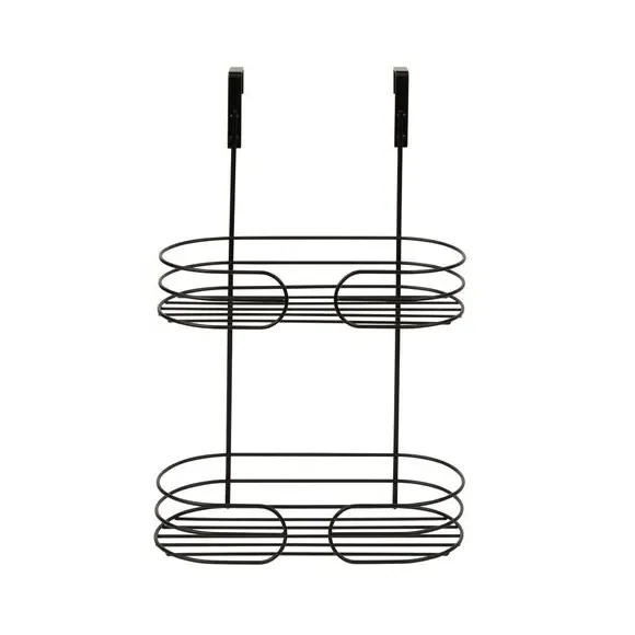 Two Tier Over Door Caddy - Black, Steel