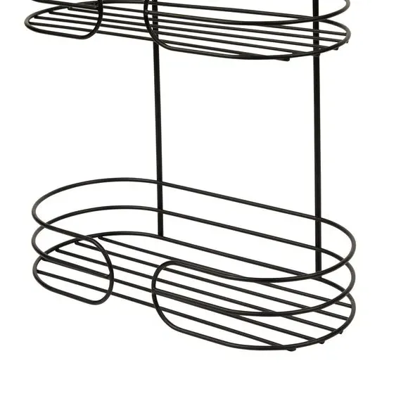 Two Tier Over Door Caddy - Black, Steel