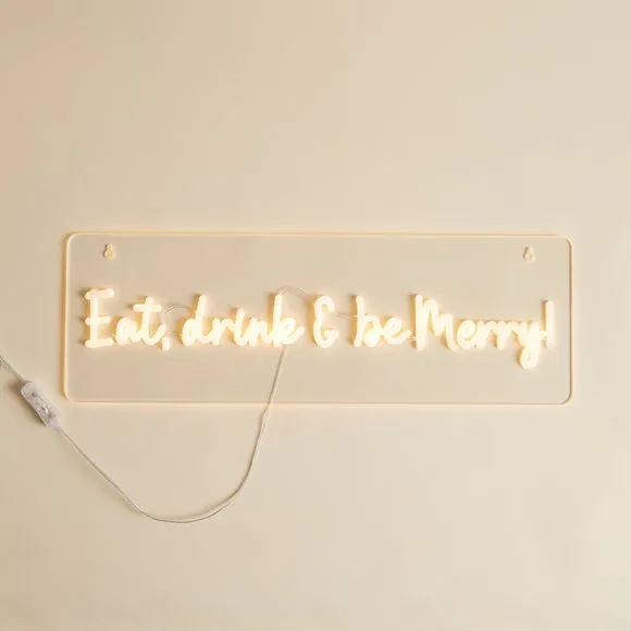 Typography Neon Sign - Warm White, LED
