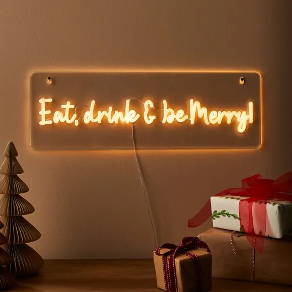 Typography Neon Sign - Warm White, LED