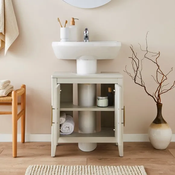 Under Sink Storage Unit with Doors - Grey