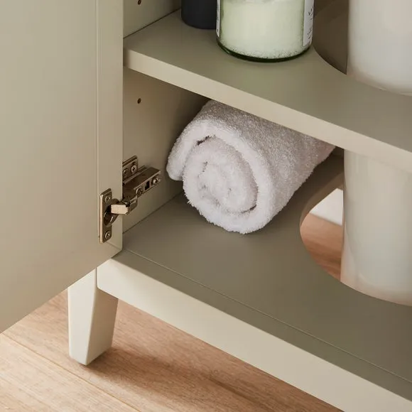 Under Sink Storage Unit with Doors - Grey