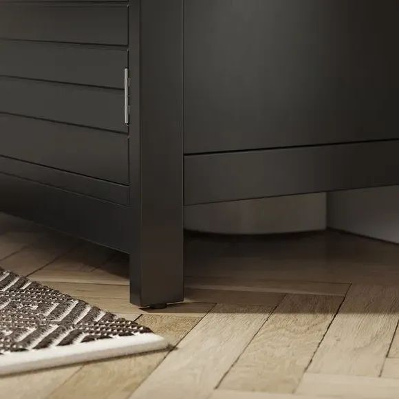 Under Sink Storage Unit with Drawers - Black, MDF