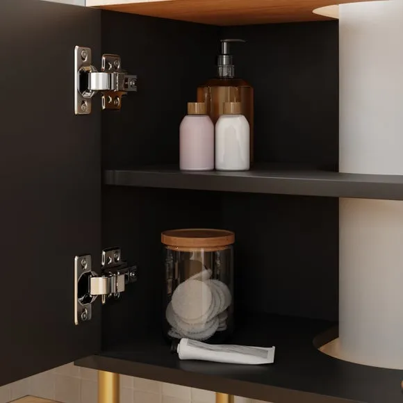Under Sink Unit with Storage - Black