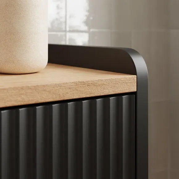Under Sink Unit with Storage - Black