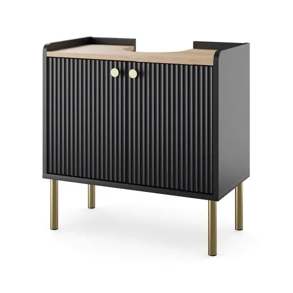 Under Sink Unit with Storage - Black