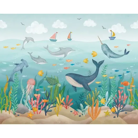 Under the Sea Wall Mural - Multicolor, Paper