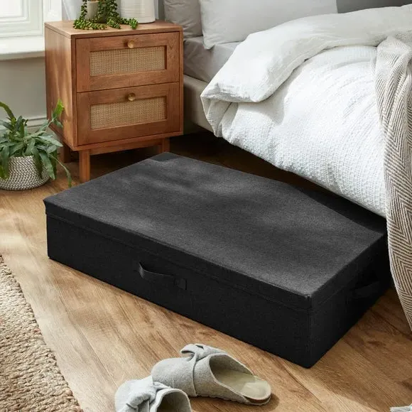 Underbed Storage Box with Handle - Black image