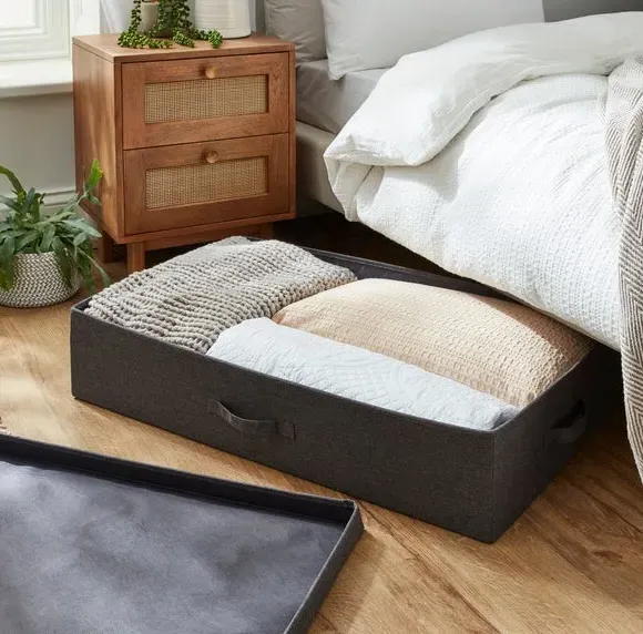 Underbed Storage Box with Handle - Charcoal