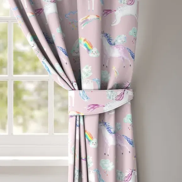 Unicorn Curtain Tieback - Pink, Cotton