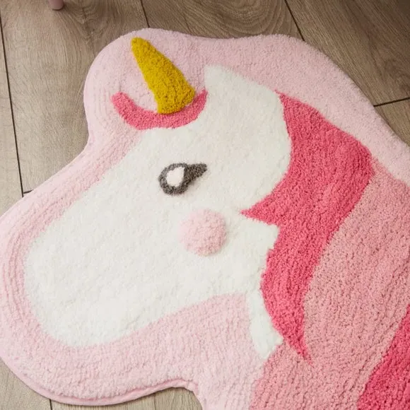 Unicorn Rug with 3D Details - Pink, Soft
