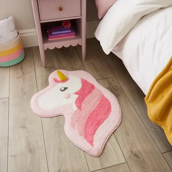 Unicorn Rug with 3D Details - Pink, Soft image